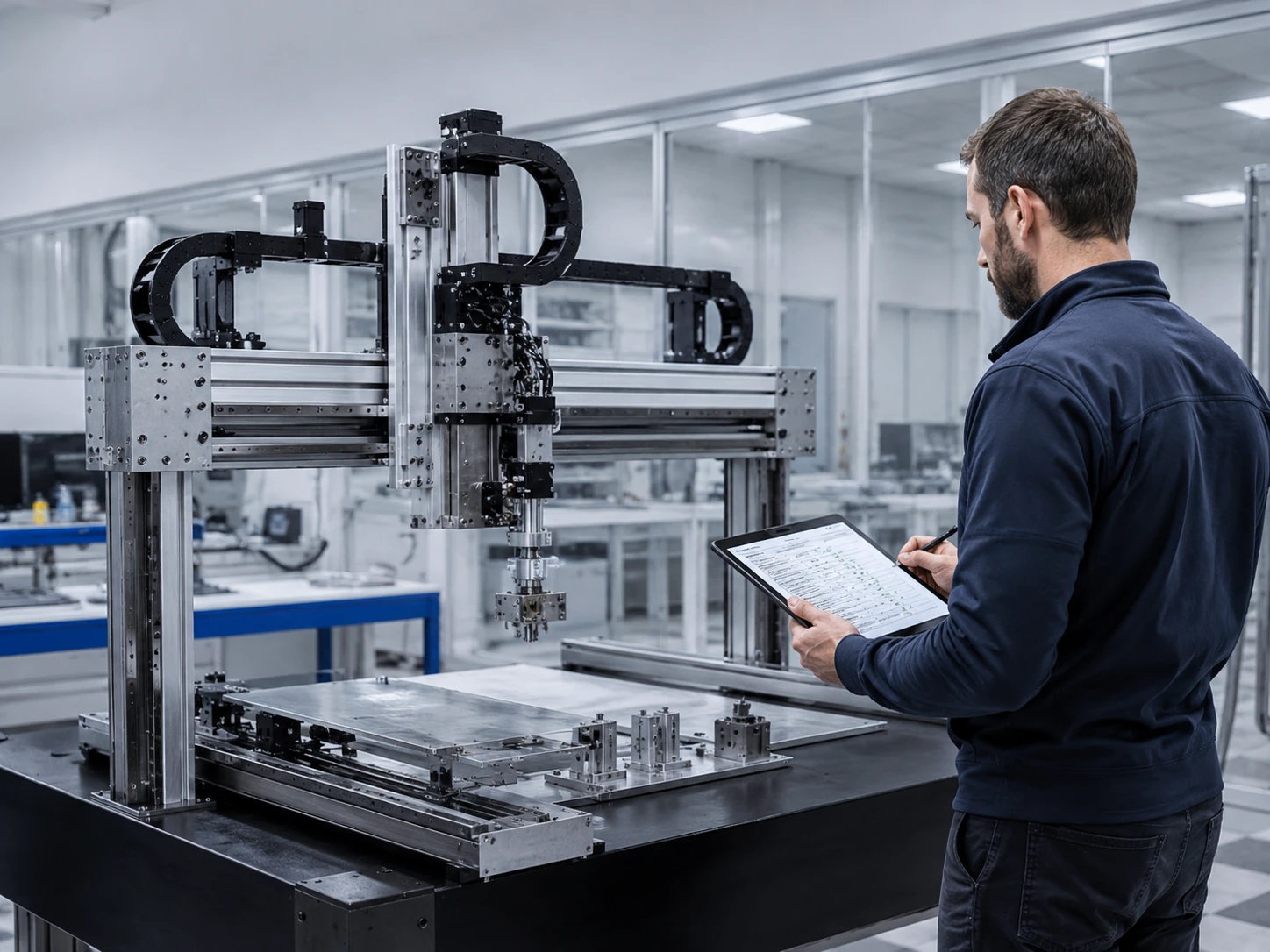 Precision accuracy inspection of motion stage