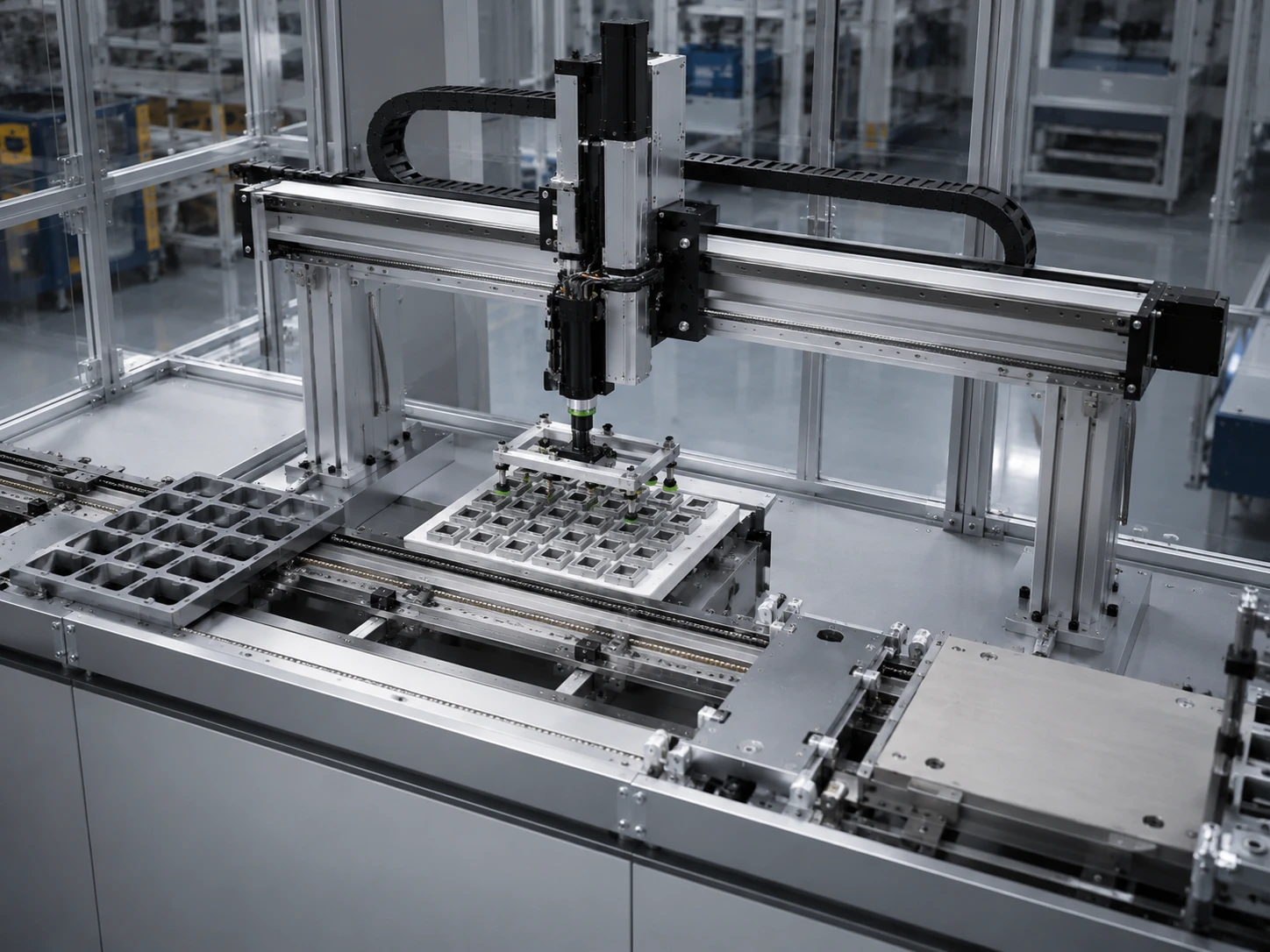XYZ Cartesian robot for pick and place material handling